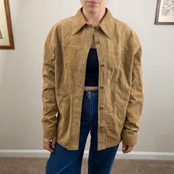 Vintage Nygard Collection 100% Leather Soft Button Up Jacket size 14 - Picture 10 of 11